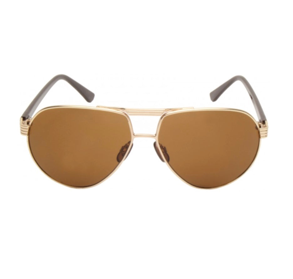 8711 AVIATOR STYLE SUNGLASSES WITH GOLD METAL FRAME