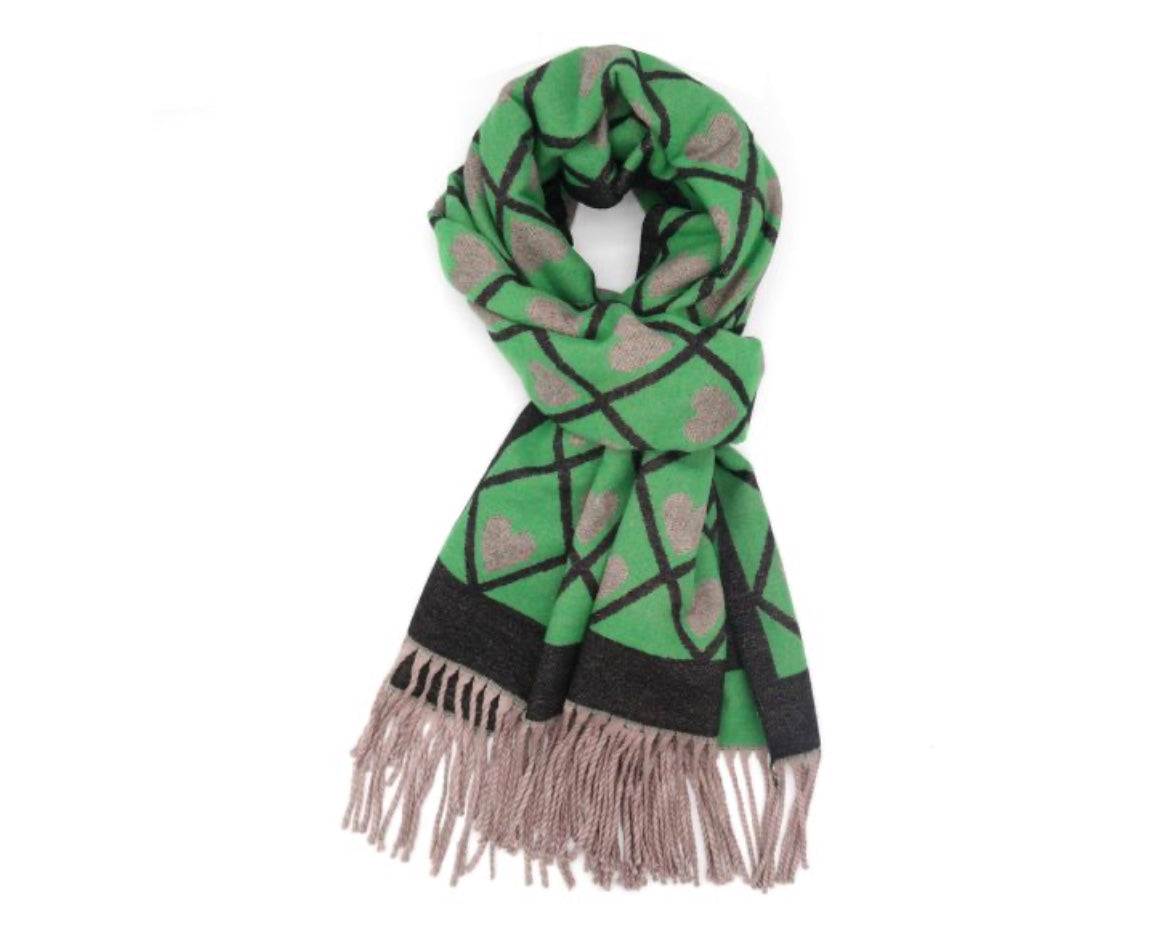 22313 Hearts Scarf