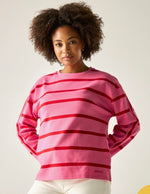 RWK051 Avira Sweatshirt | Navy White Stripe