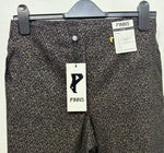 226T Black & Gold Animal Print Regular Trouser