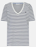 Ariana Stripe V neck Tee