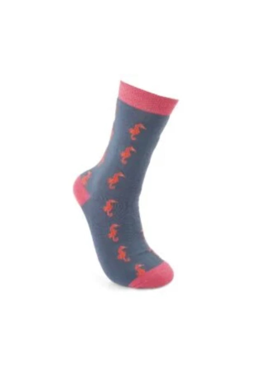 SKS430 Seahorse Bamboo Socks