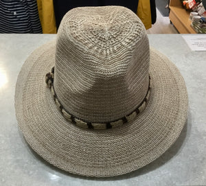 Natalie Hat Natural with rope band