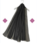 7463 Slim Plain Chiffon Scarf