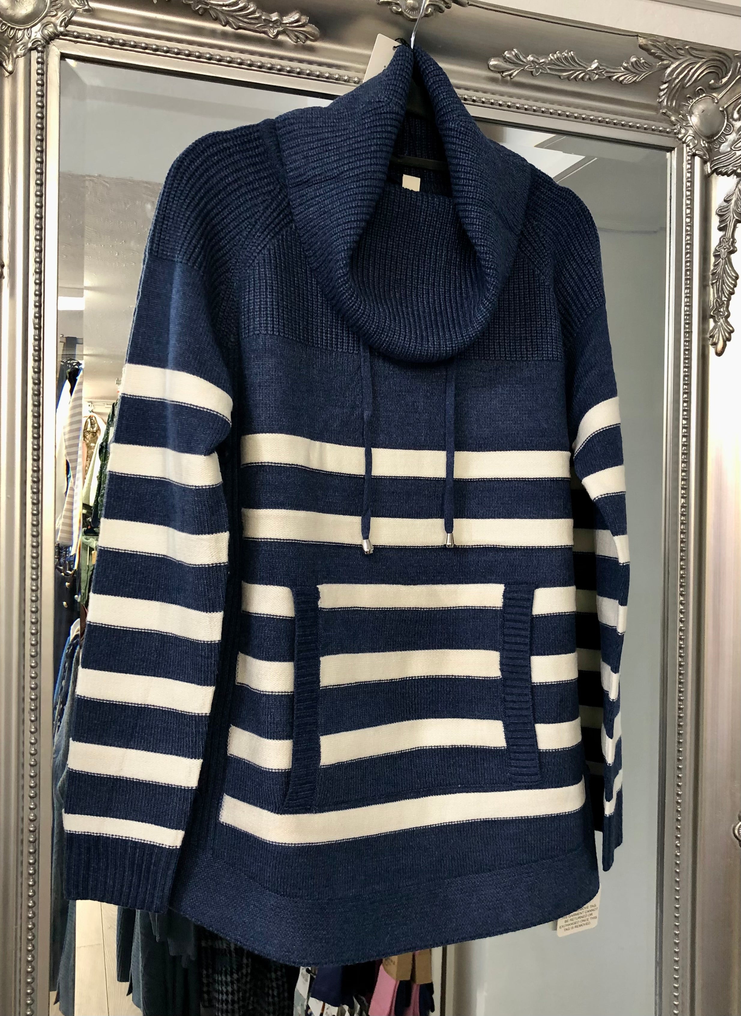 Cowl Neck Stripe Jumper