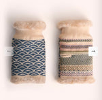 AGA3  AGATHA WRIST WARMERS, DENIM MIX