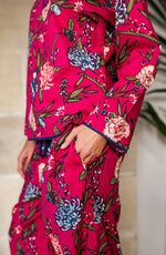 IN2267 Fuchsia Floral Pyjamas