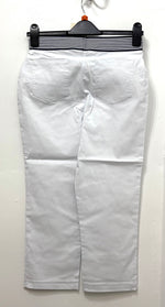 575C Bengaline Crop with Stripe Waist Band