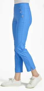 219 BUTTON DETAILED BENGALINE STRETCH TROUSERS