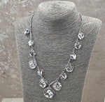 AD016N  Beaten organic components necklace