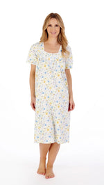 Watercolour Floral Print 42" Woven Nightdress ND05230