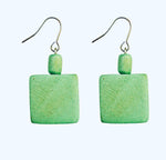 HWSE0 Wood Square Earrings