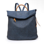 JNY902 Woven Vegan Leather Rucksack