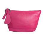 Carrie Leather Zip Cosmetic Case
