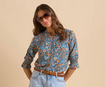 Navy Secret Garden Blouse