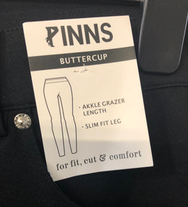 616CT Black Ponte Slim Fit Trouser