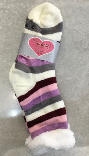 AA5403 Thermal Cosy Stripe Socks