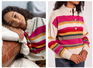 RECYCLED STRIPED CARDI