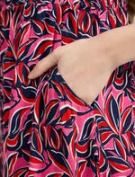 249 Leaf Print Pocket Dress