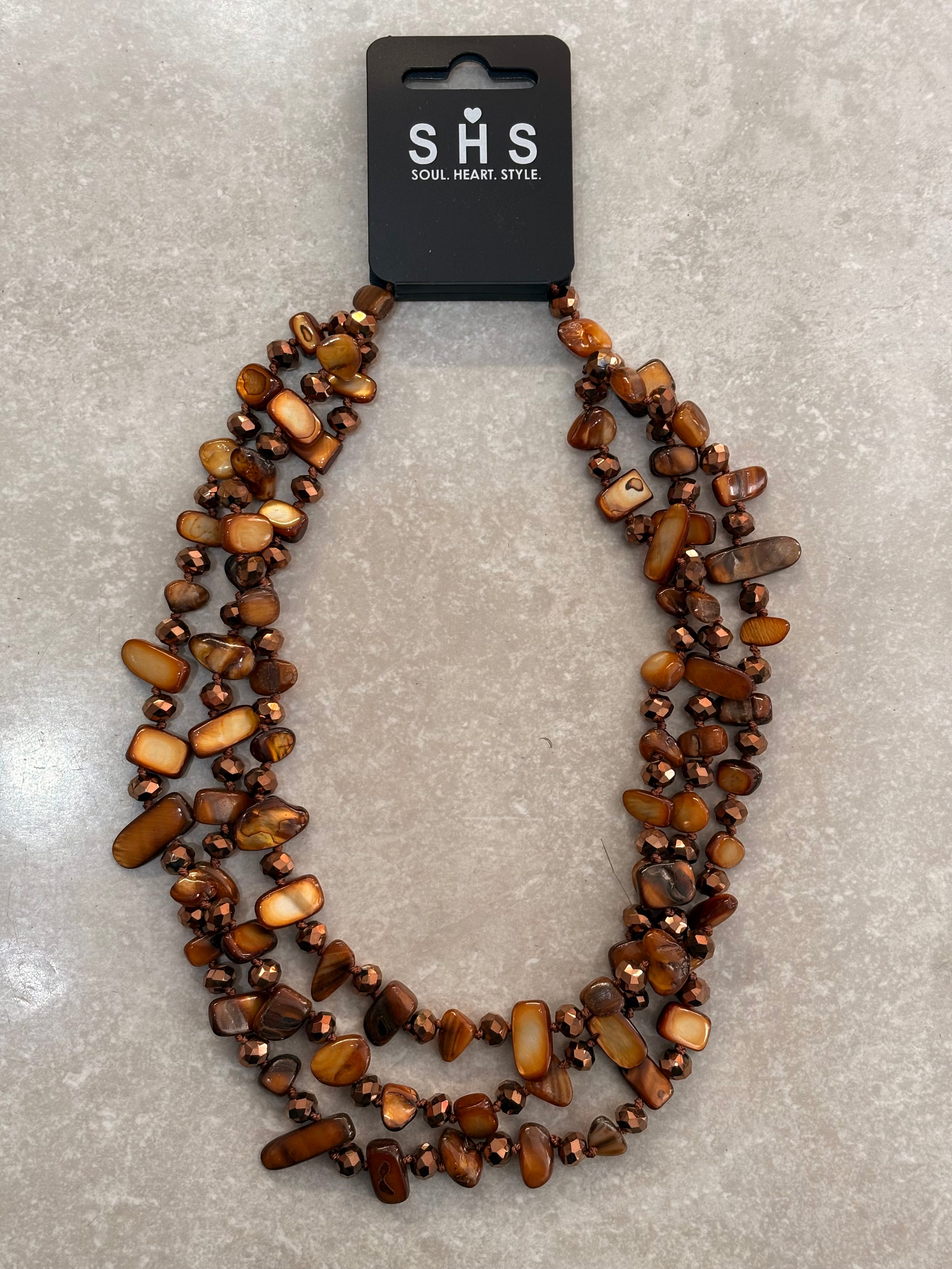 2010185 Beaded Triple Necklace