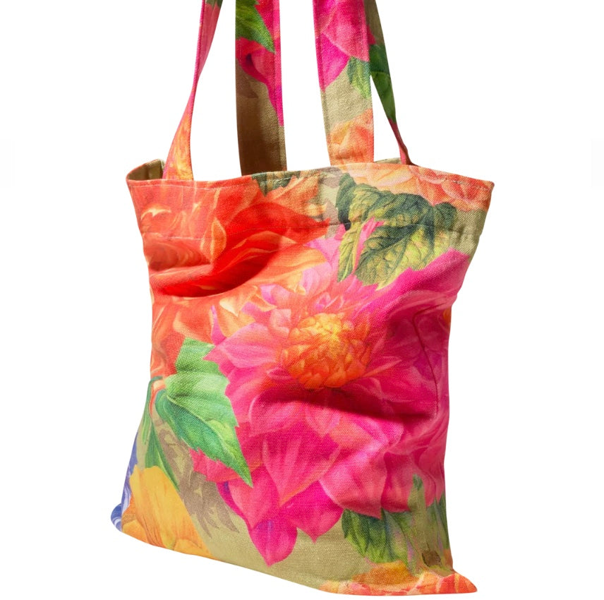TOT18 CANVAS TOTE BAG - BOUNTIFUL BLOOMS