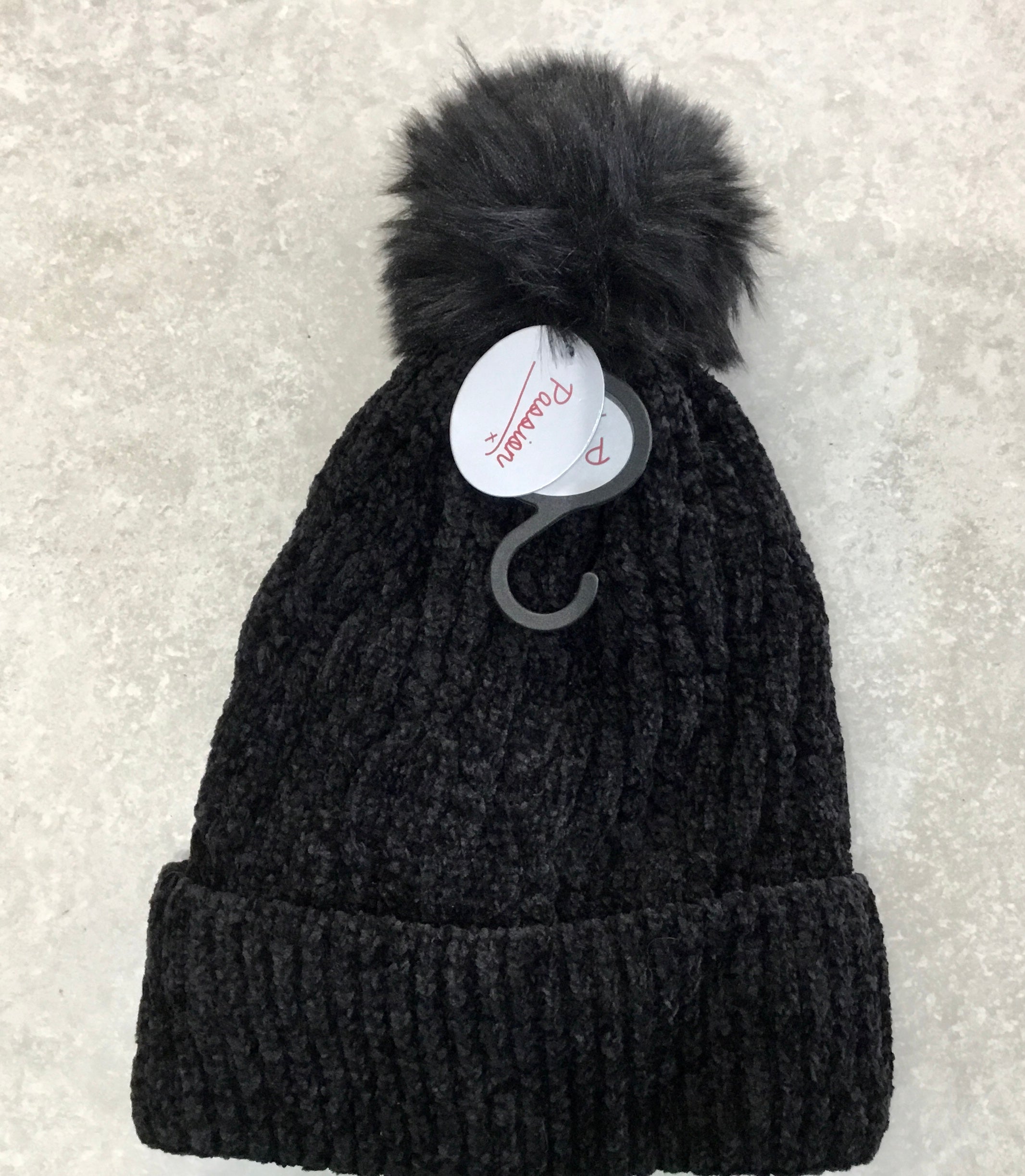 HH2359 Chenille Pom Pom Hat