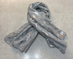 RC22103 Silver Foil Leaf Eco Scarf