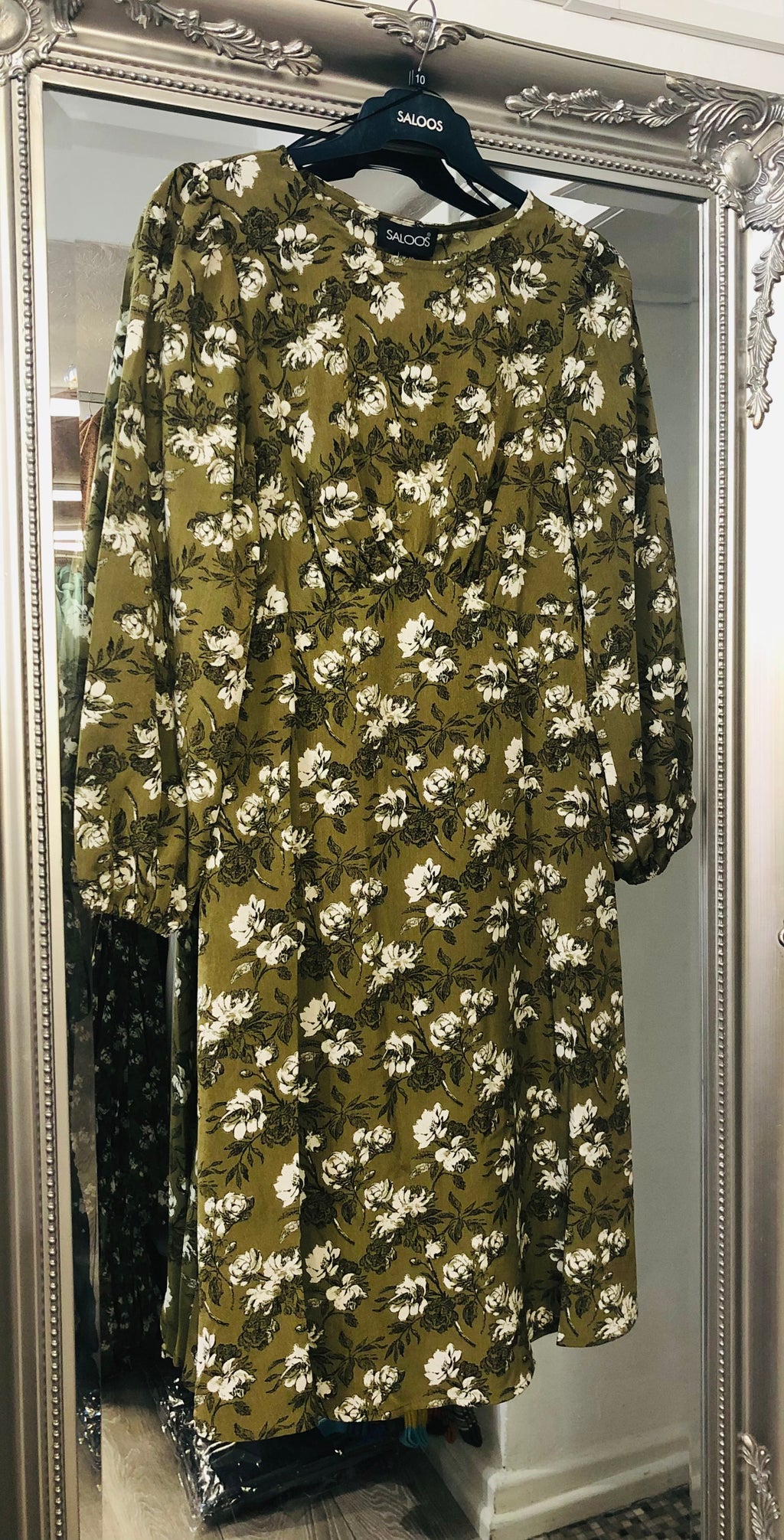 7444 Khaki Print Dress