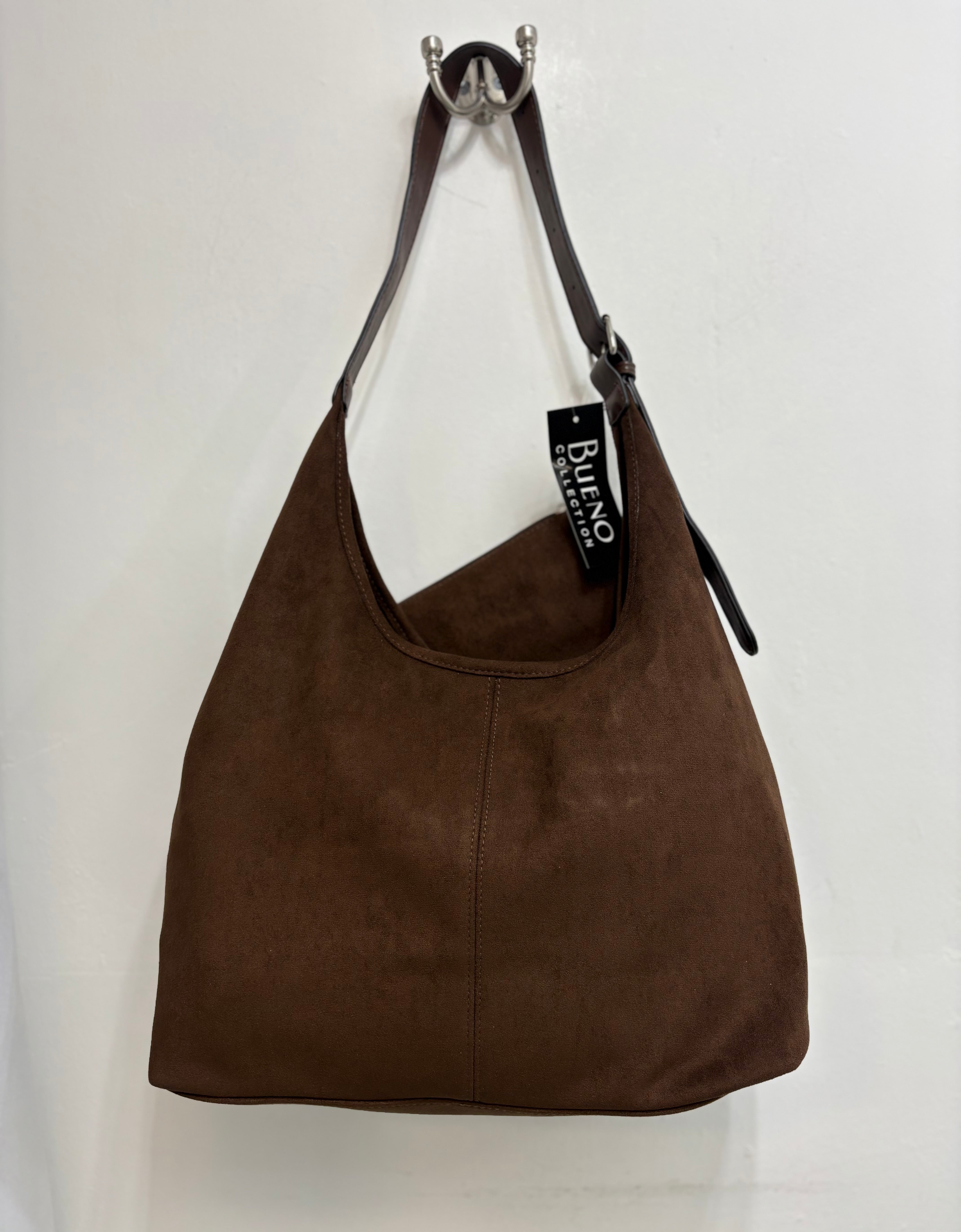 5799 Faux Suede Hobo Bag