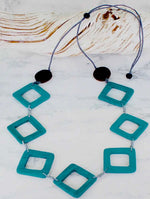 FB1320 WOODEN DIAMOND NECKLACE