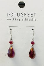 HS8E Crystal Tear Drop Earrings