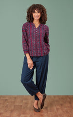 Indira Ethnic Stripe Top - Multi