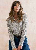 LM26522 PATSY ORGANIC DITSY SHIRT ANTIQUE PINK
