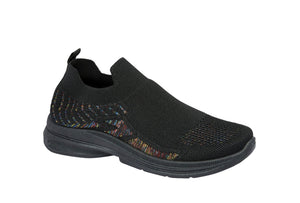 Appletini All Black Slip on Trainer