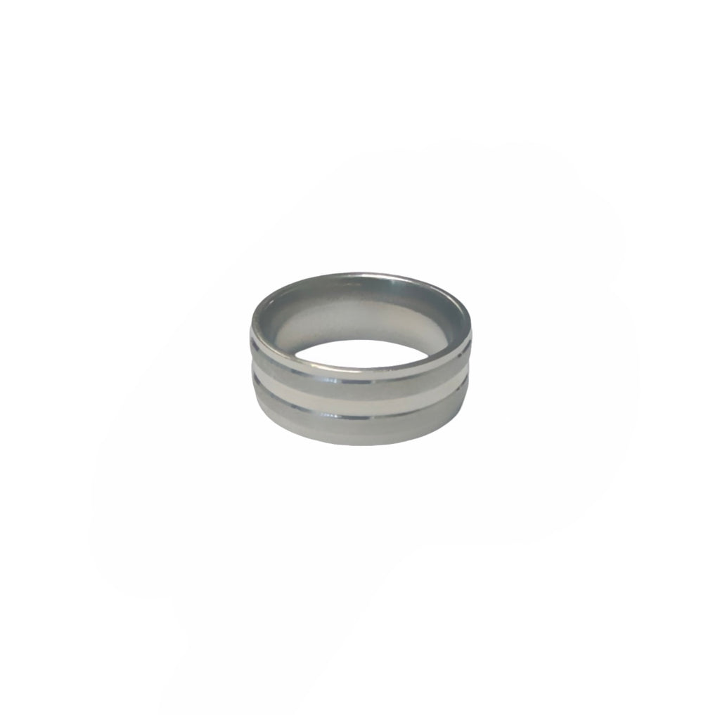 SHR01 Sleek Silver-Tone Scarf Ring