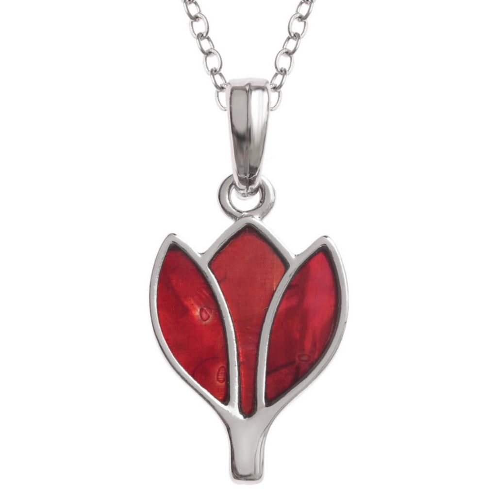 Tj289 Red tulip necklace