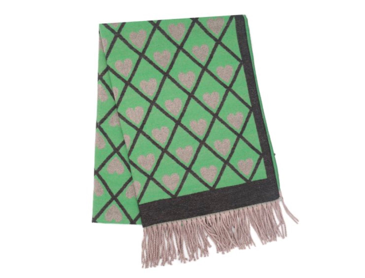 22313 Hearts Scarf