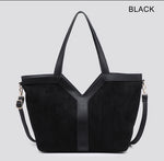 M2727 Vegan Suede Shoulder Bag