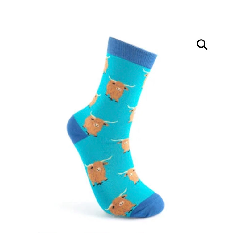 SKS457 Highland Herd Bamboo Socks