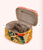 QVC2 QUILTED VELVET VANITY CASE - EXOTIC LEAVES