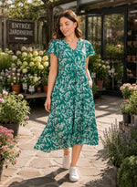 242 Leaf Print Dress