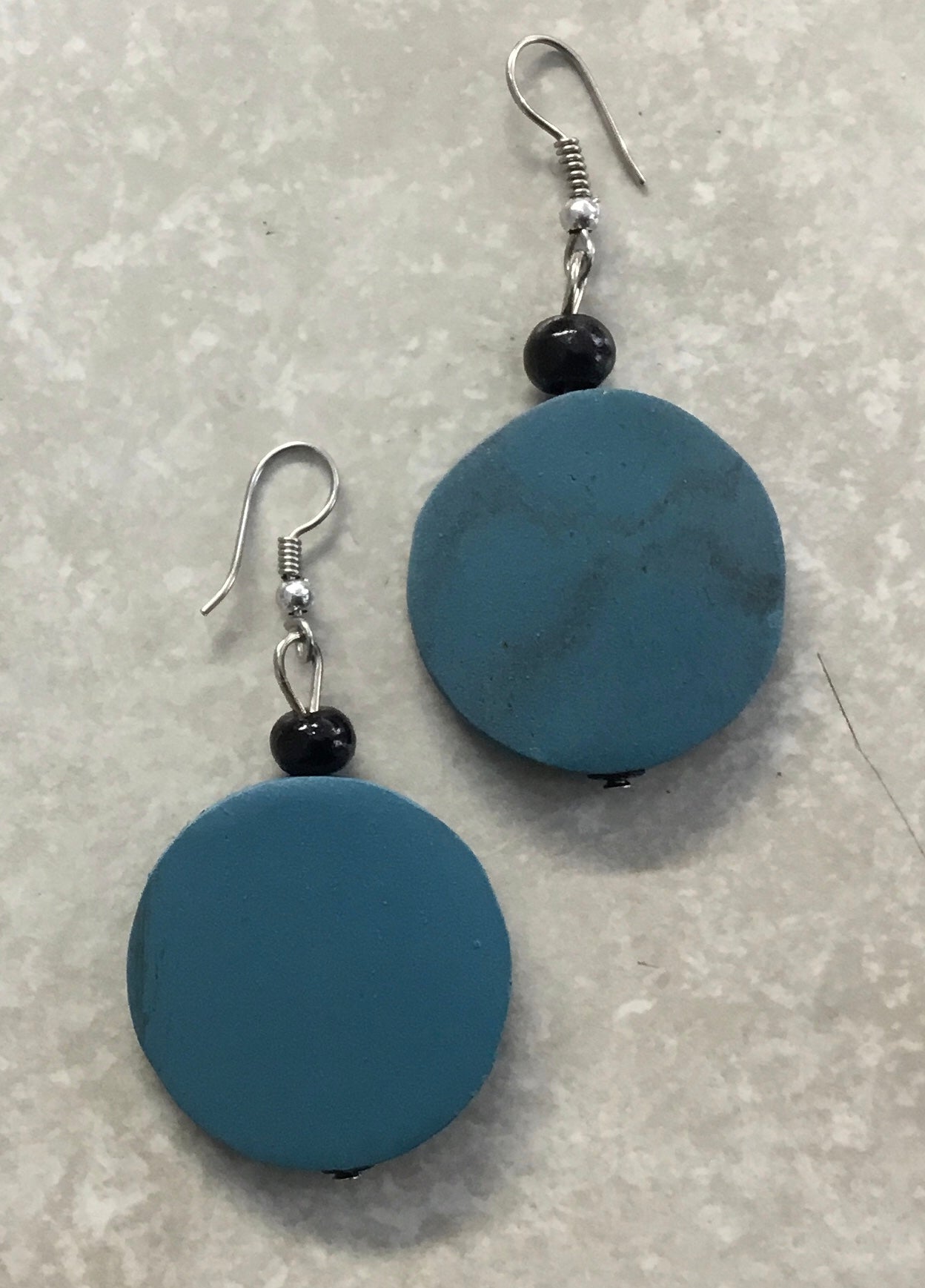 FB1510 Wooden Disc Earrings