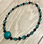 Murano Glass and Crystal Bead Necklace