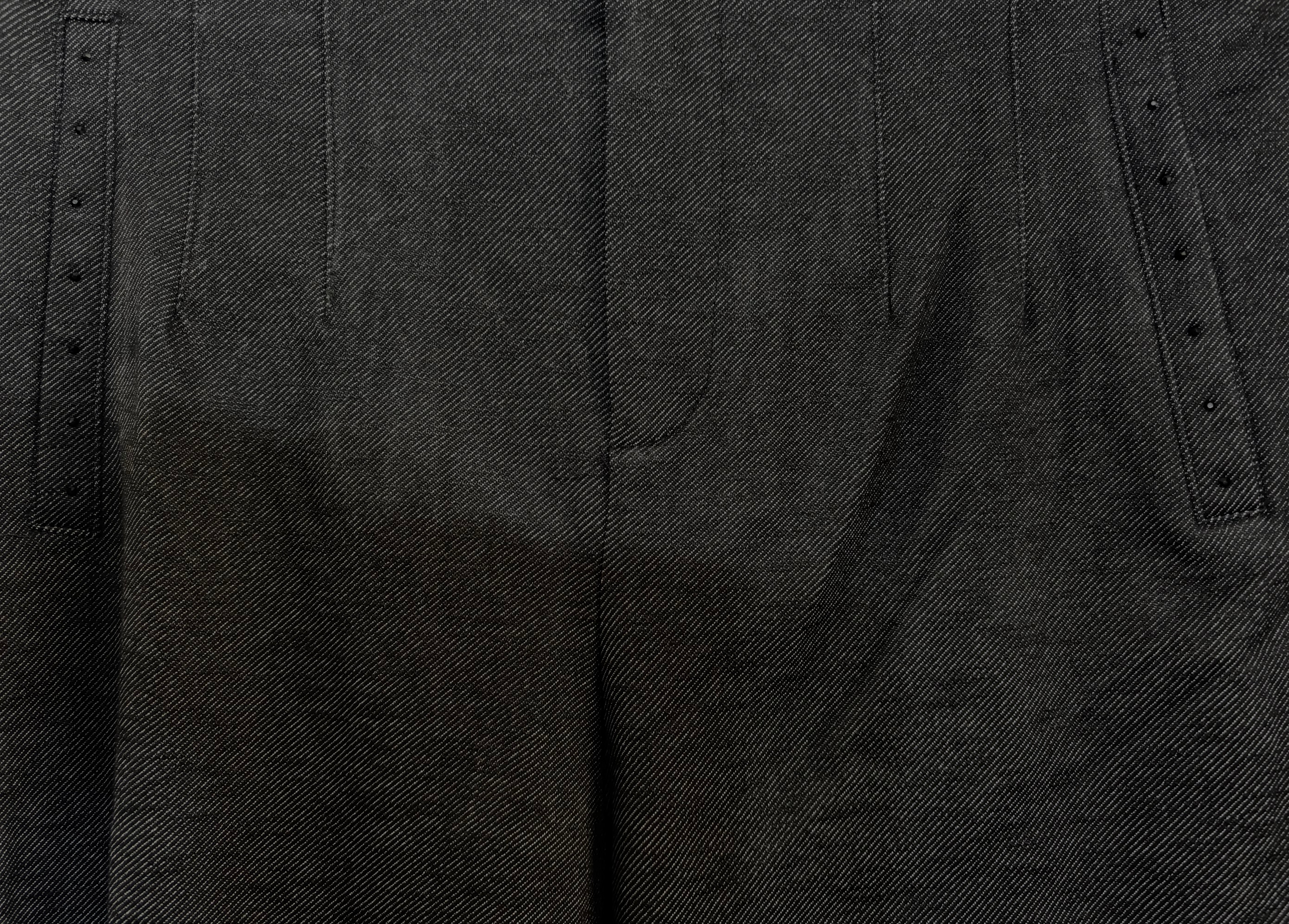 702T Charcoal High Waisted Tapered Leg Trouser