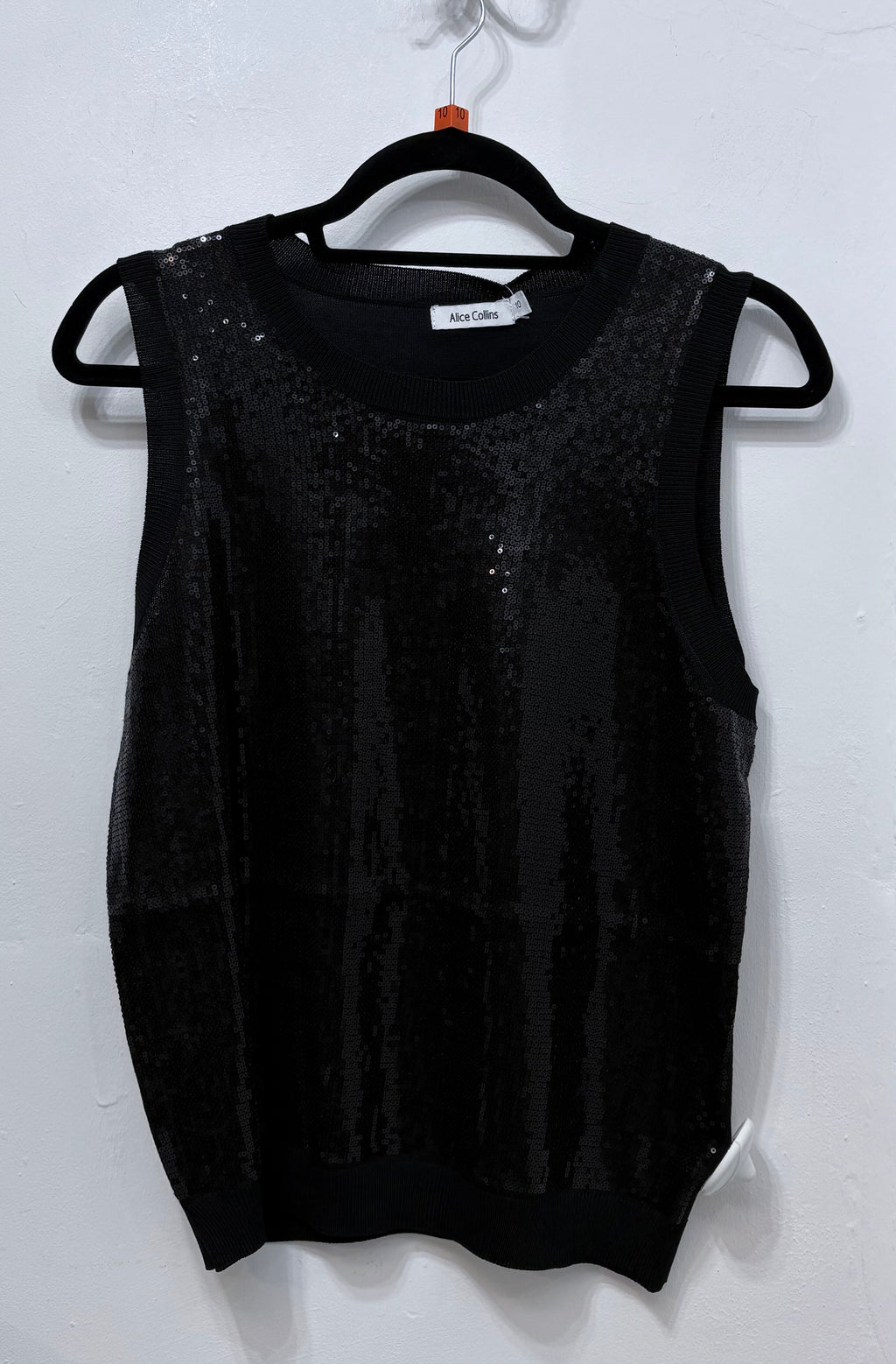 Black Elsa Sequin Vest