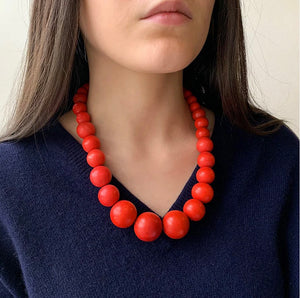 H20GBS4 ORANGE NECKLACE