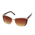 8721 CAT EYE STYLE SUNGLASSES WITH GOLD/BROWN FRAME with uv400