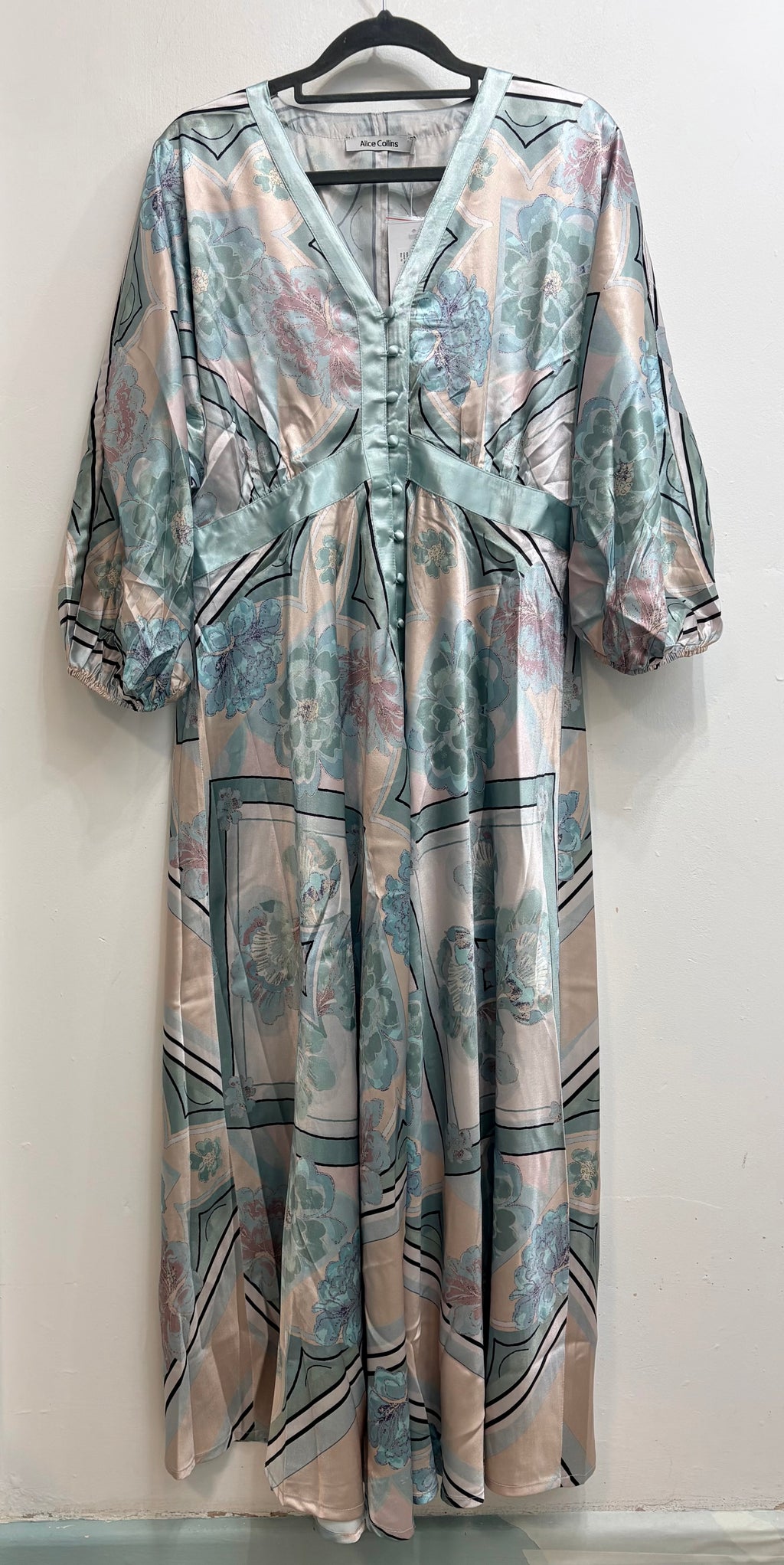 chinese dress ladies Alice Collins Skylar Print Dress Autumn Leaves Navy 035A302