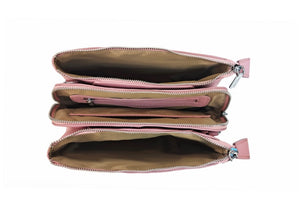 XY6673 Triple zip Crossbody/Shoulder Bag