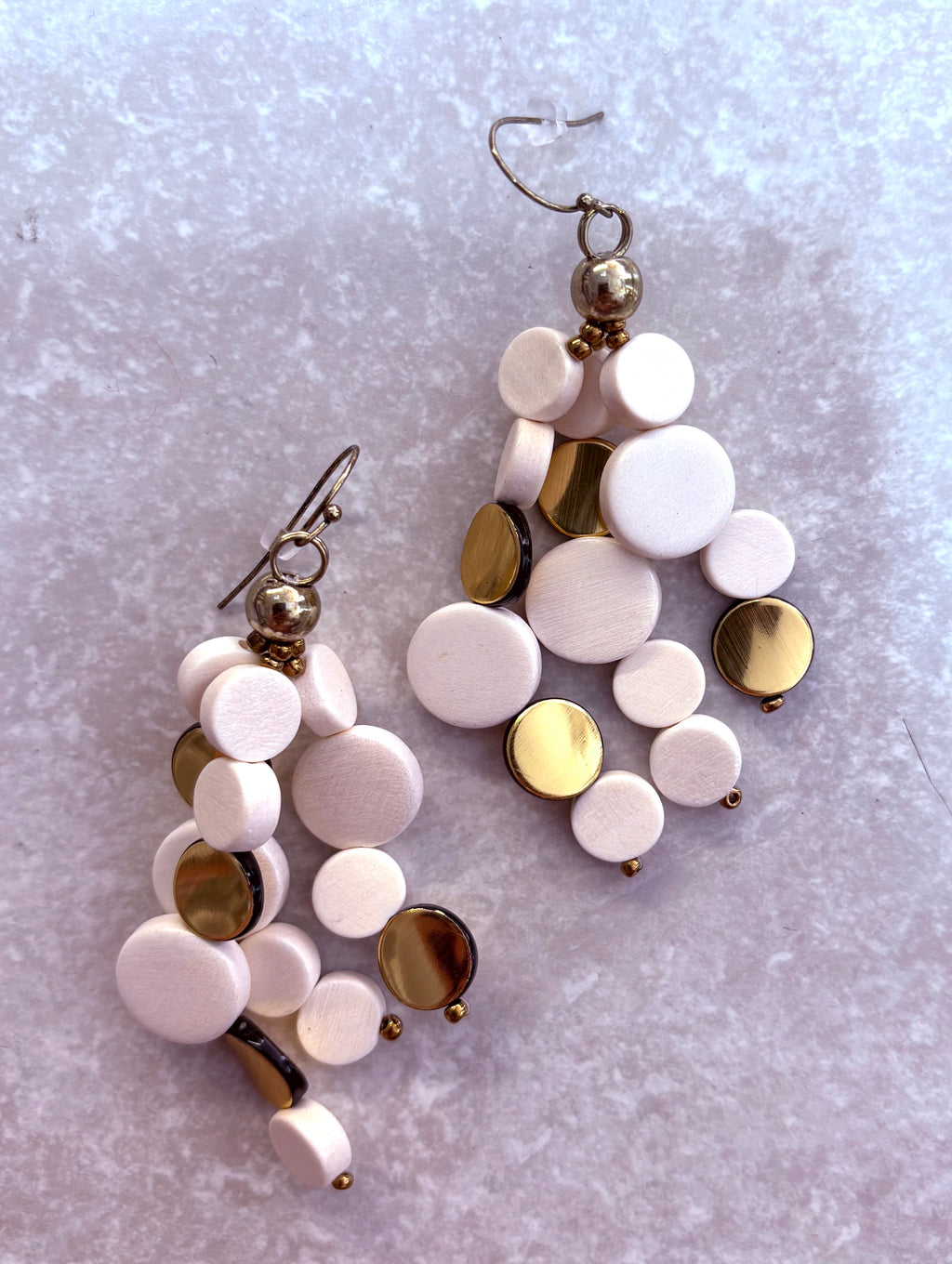 UJ1416 Drop Disc Earrings